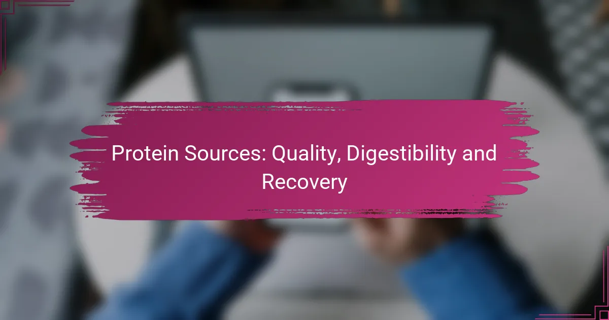 Protein Sources: Quality, Digestibility and Recovery