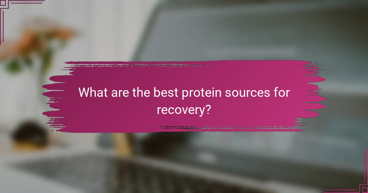 What are the best protein sources for recovery?